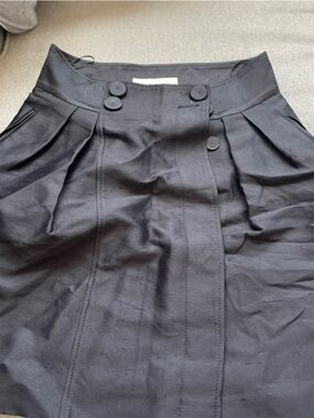 Stella McCartney Classic Black Pleated A-Line Skirt